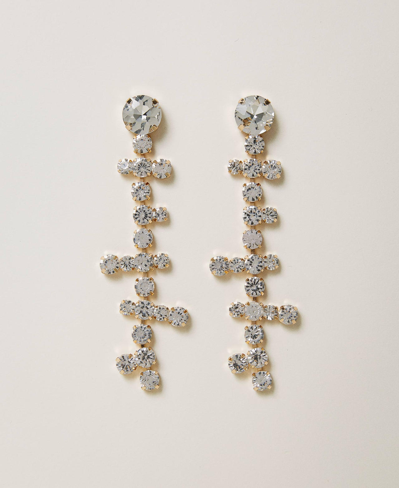 Pendant earrings with rhinestones Crystal Woman 232AA4010_00888_01