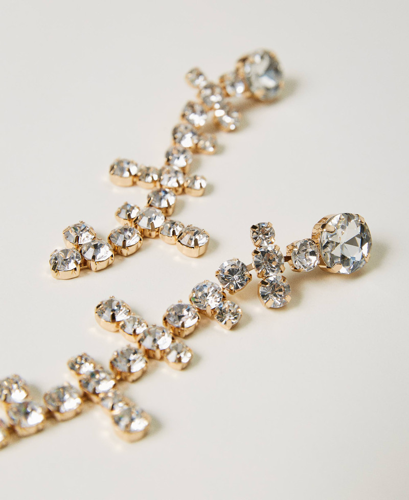 BASIC HOUSE Orecchini Pendenti Lunghi Nappa Boho Con Strass - Modello N55572, Lunghezza 14,3 Cm, Regalo Perfetto Per Lei
