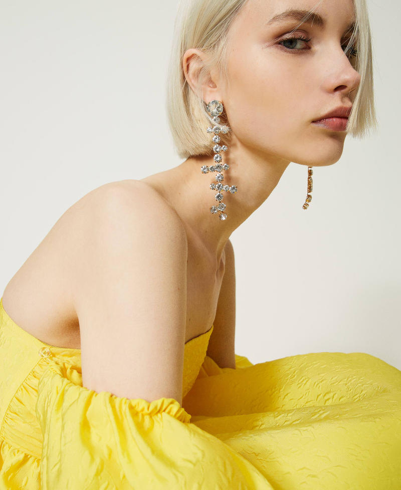 Pendant earrings with rhinestones Crystal Woman 232AA4010-0S