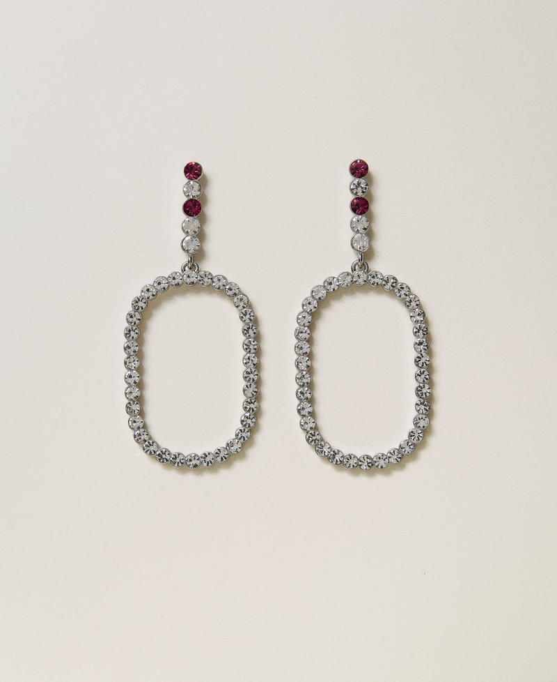 Boucles d’oreilles pendantes en cercle avec strass
