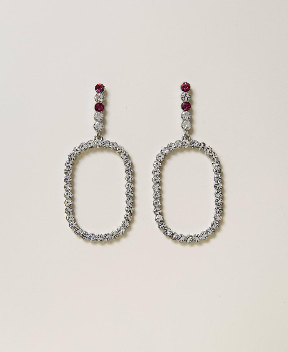 Pendant loop earrings with rhinestones Crystal Woman 232AA4014-01