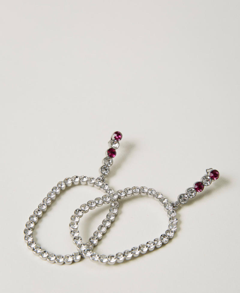 Pendant loop earrings with rhinestones Crystal Woman 232AA4014-02