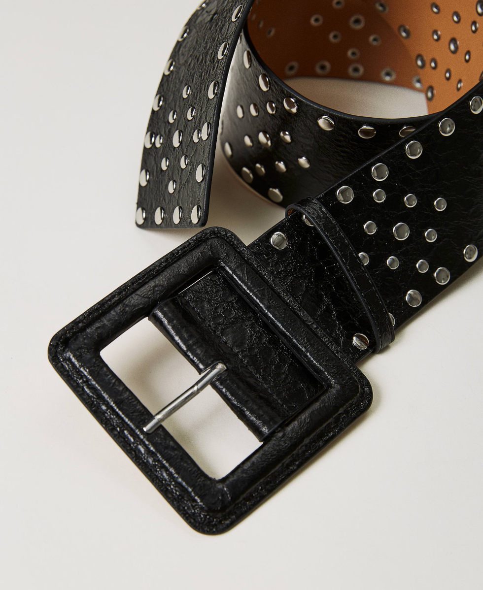 Laminated leather belt