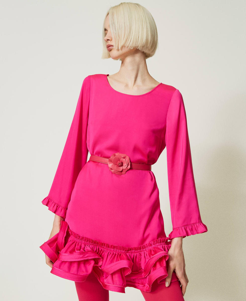 G&uuml;rtel mit Blume Dahlienfuchsia Frau 232AA4240_10774_S0