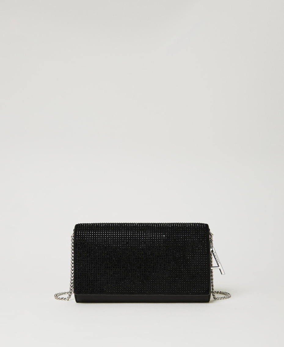 Borsa clutch con strass