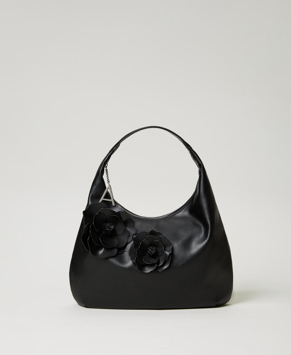 Borsa nera con fiori deals