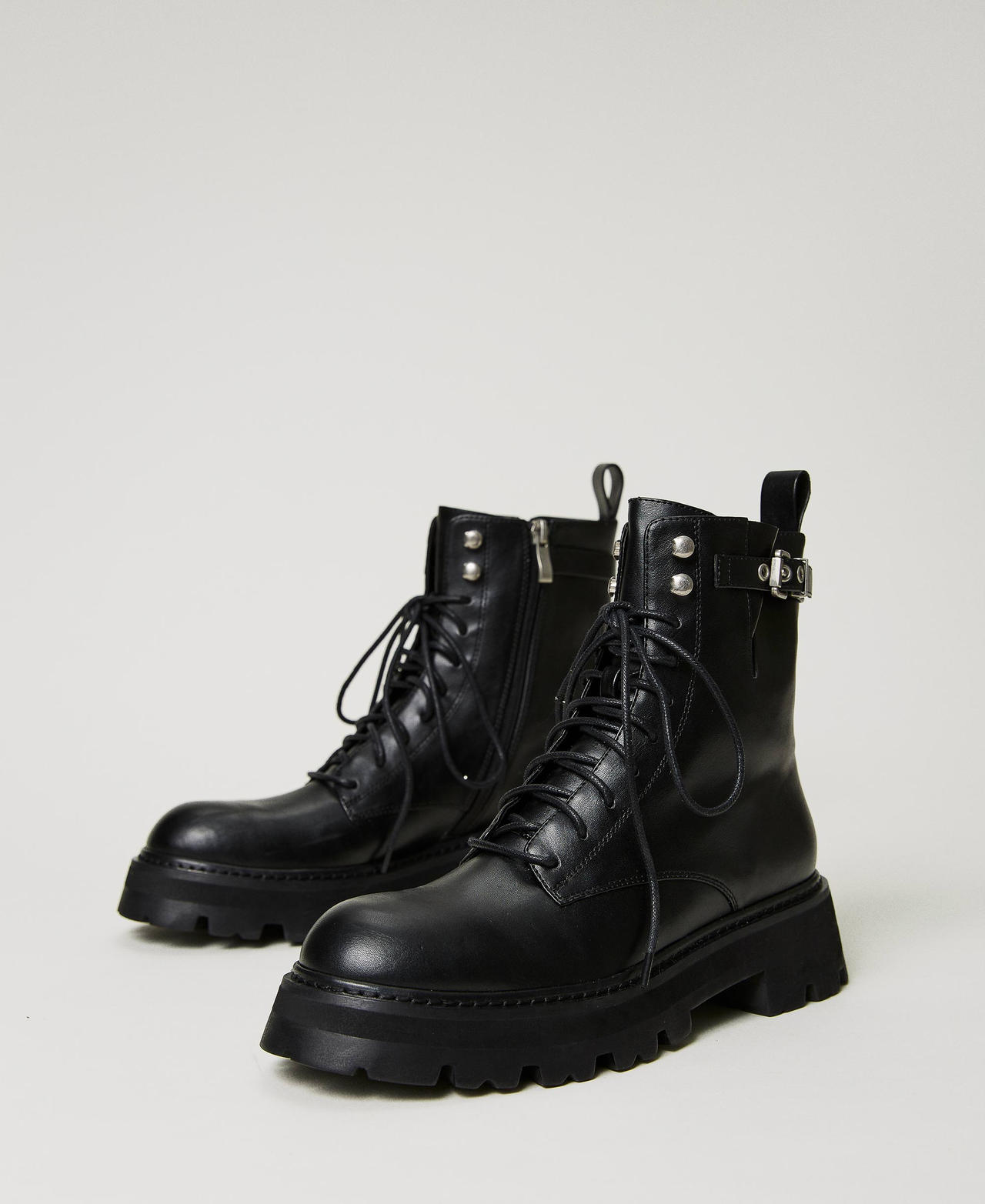 Strappy combat boots top