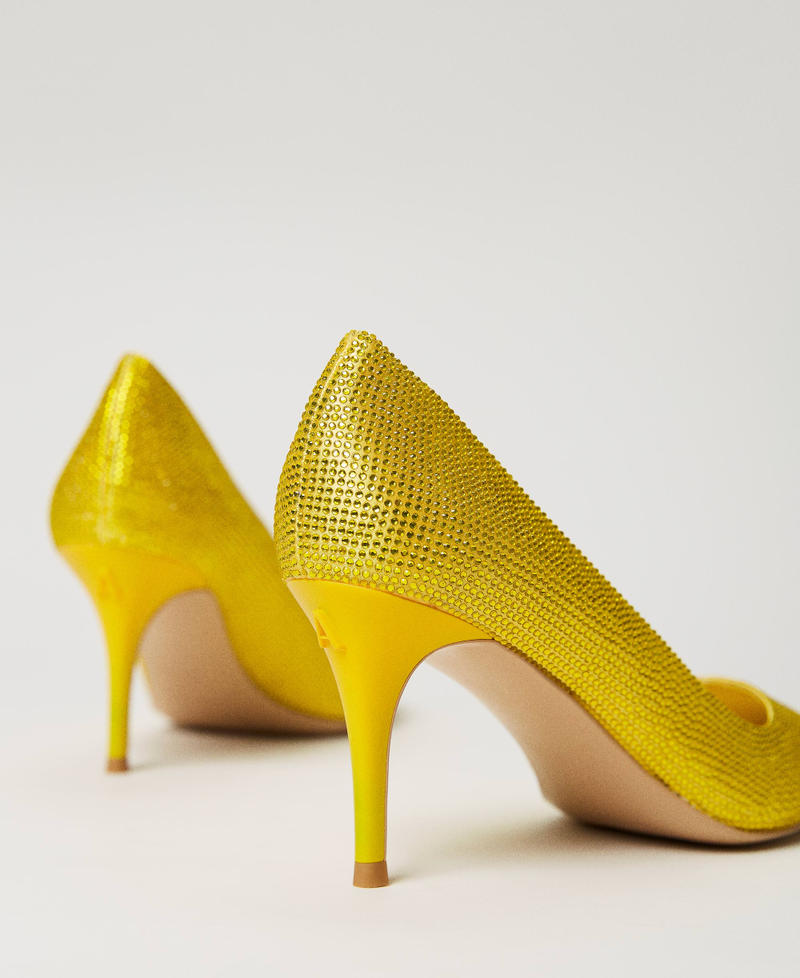 D&eacute;collet&eacute; in full strass Giallo "Golden Kiwi" Donna 232ACP022_10773_03