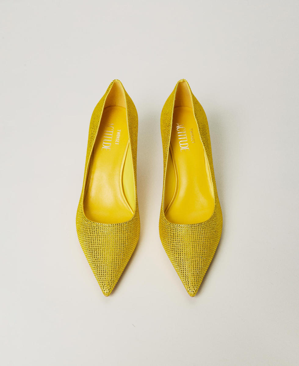 Yellow gold court shoes on sale