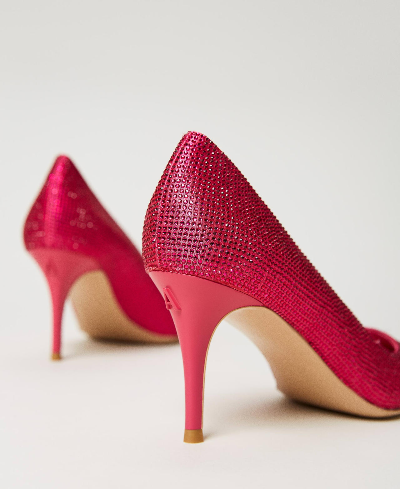 D&eacute;collet&eacute; in full strass Fuchsia Dahlia Donna 232ACP022_10774_03