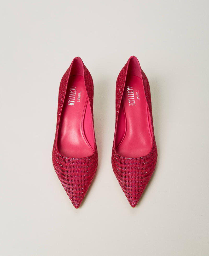 D&eacute;collet&eacute; in full strass Fuchsia Dahlia Donna 232ACP022_10774_04