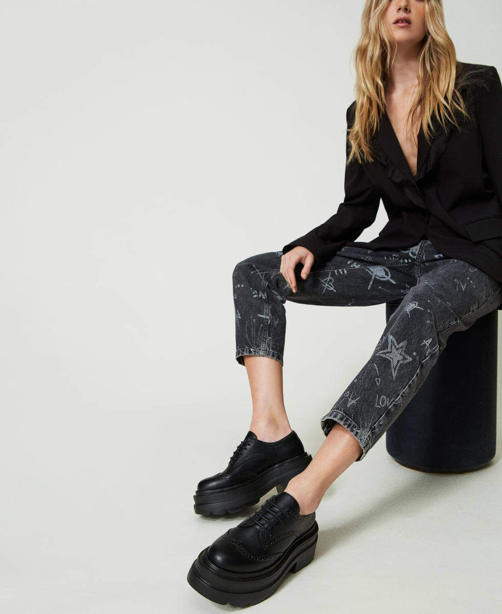 Scarpe stringate brogue Donna Nero TWINSET Milano