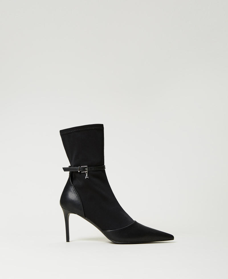 Sock boots with strap Black Woman 232ACT020_00006_01