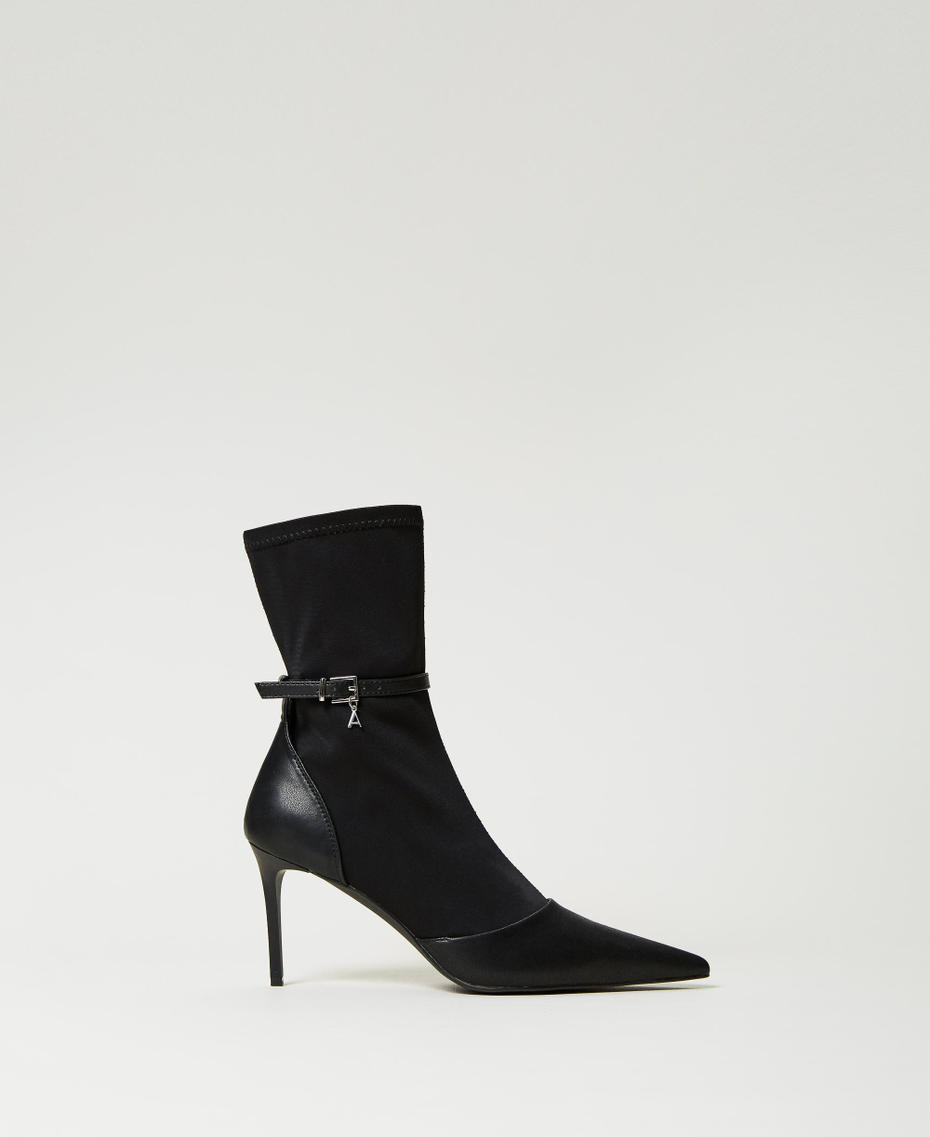 Sock boots with strap Black Woman 232ACT020_00006_01