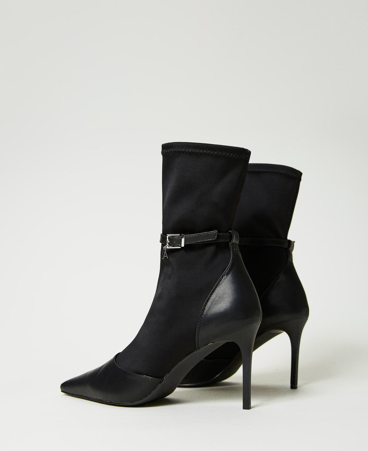 Sock boots with strap Woman, Black | TWINSET Milano