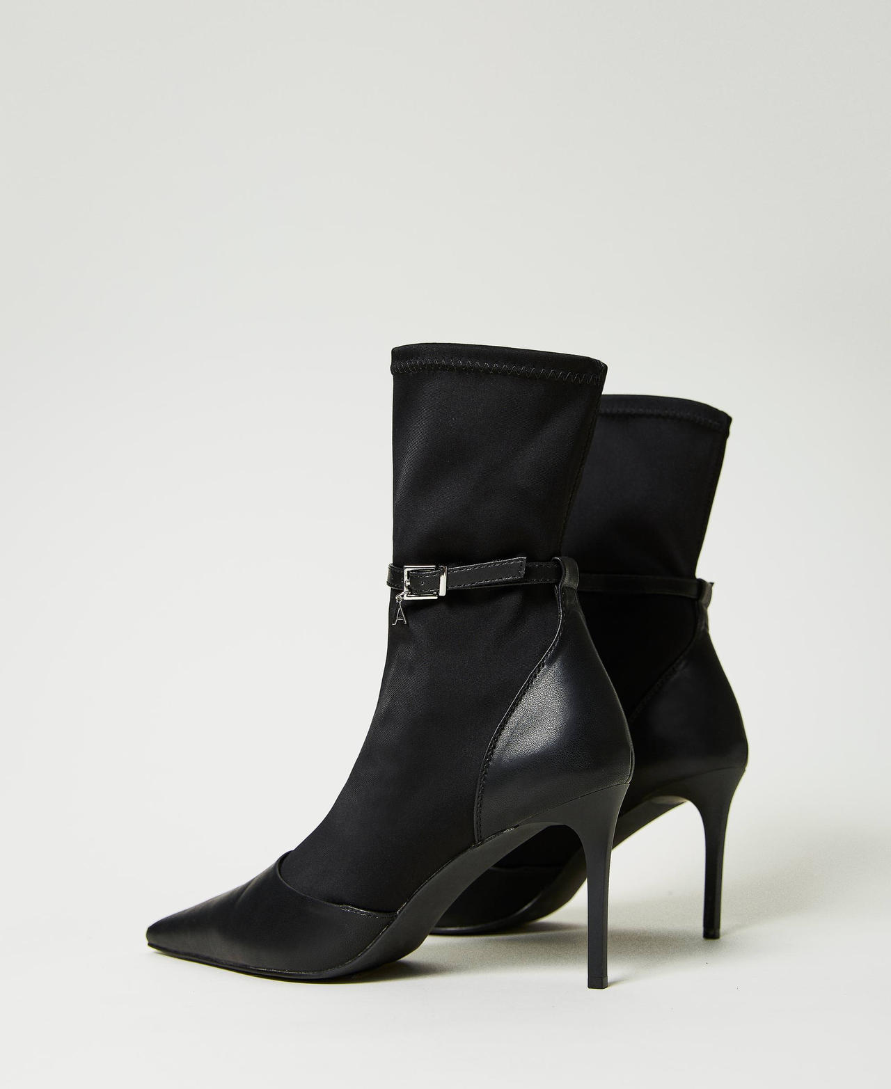 Sock boots with strap Woman Black TWINSET Milano