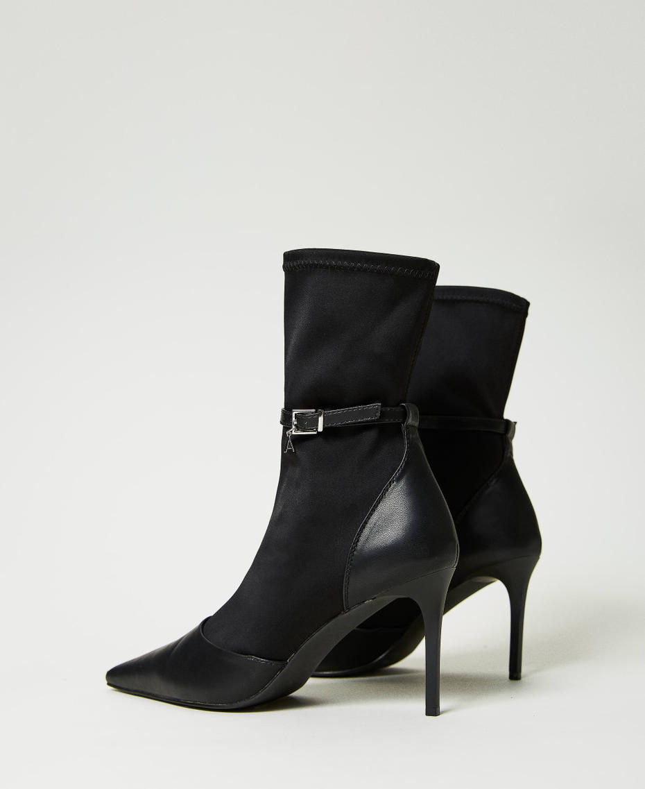 Sock boots with strap Black Woman 232ACT020_00006_03