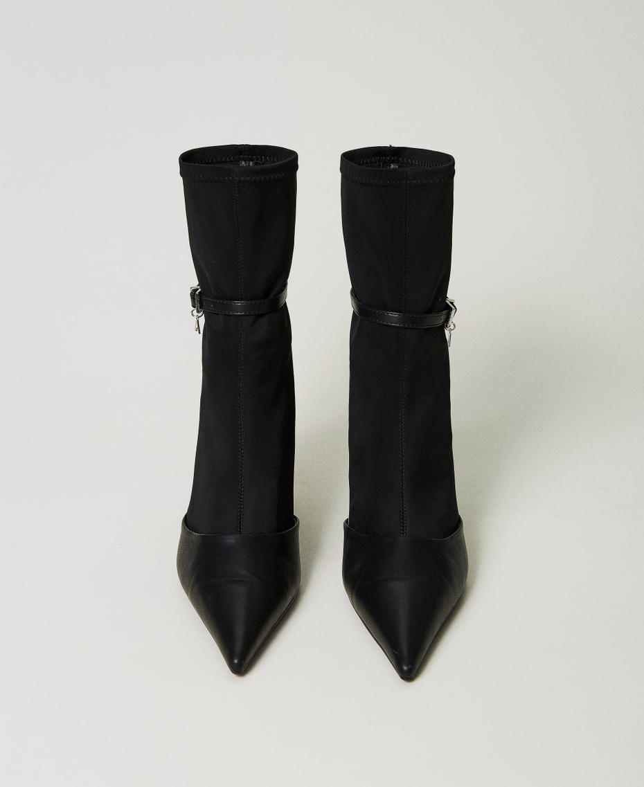Sock boots with strap Black Woman 232ACT020_00006_04