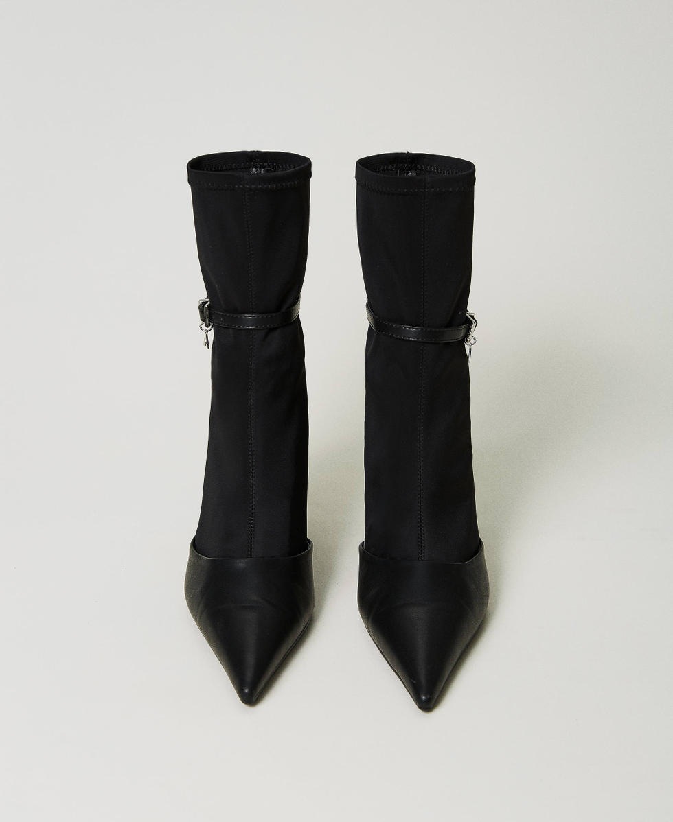 Sock-Boot mit Riemchen Schwarz Frau 232ACT020_00006_04