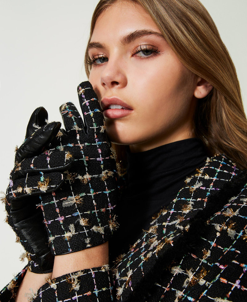 Gants en tissu bouclé
