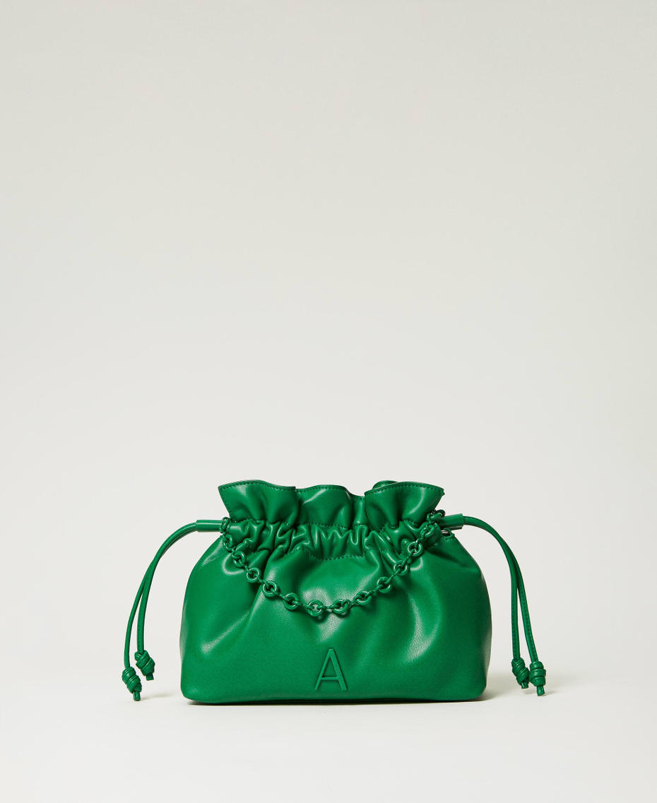 Bucket bag with logo Green Bouquet Woman 232AO8010_11049_01