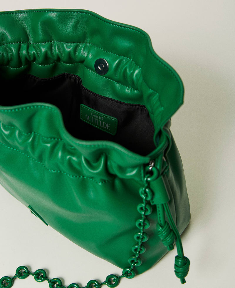 Bucket bag with logo Green Bouquet Woman 232AO8010_11049_04