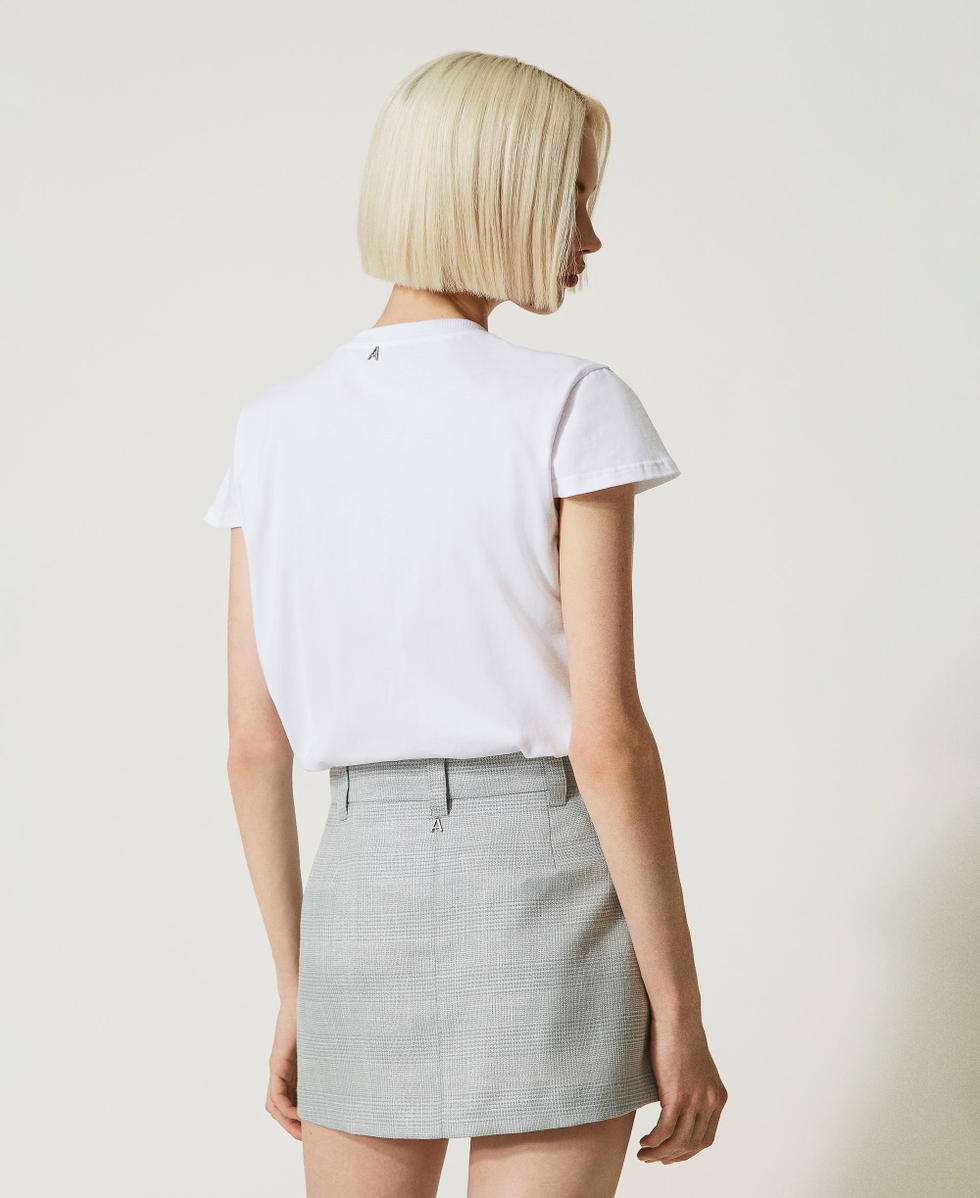 T-shirt with taffeta rose