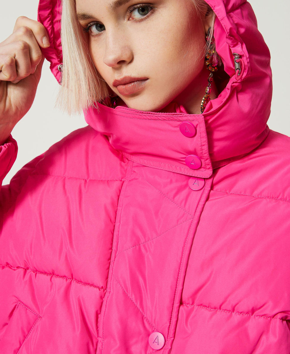 Piumino fucsia store