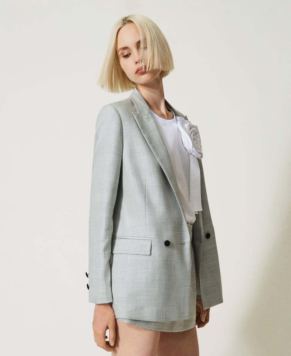 Glen plaid blazer