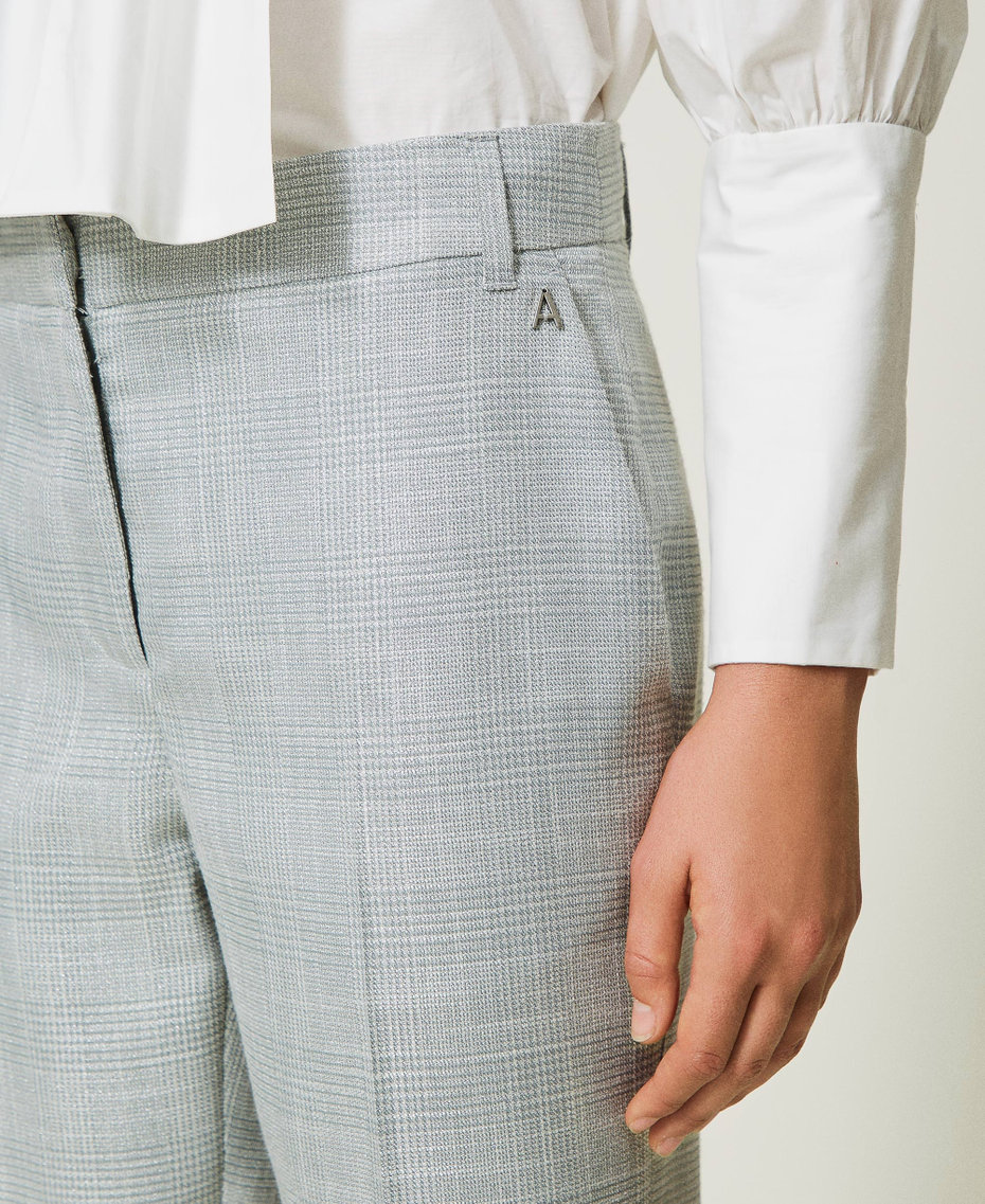 Glen plaid cigarette trousers