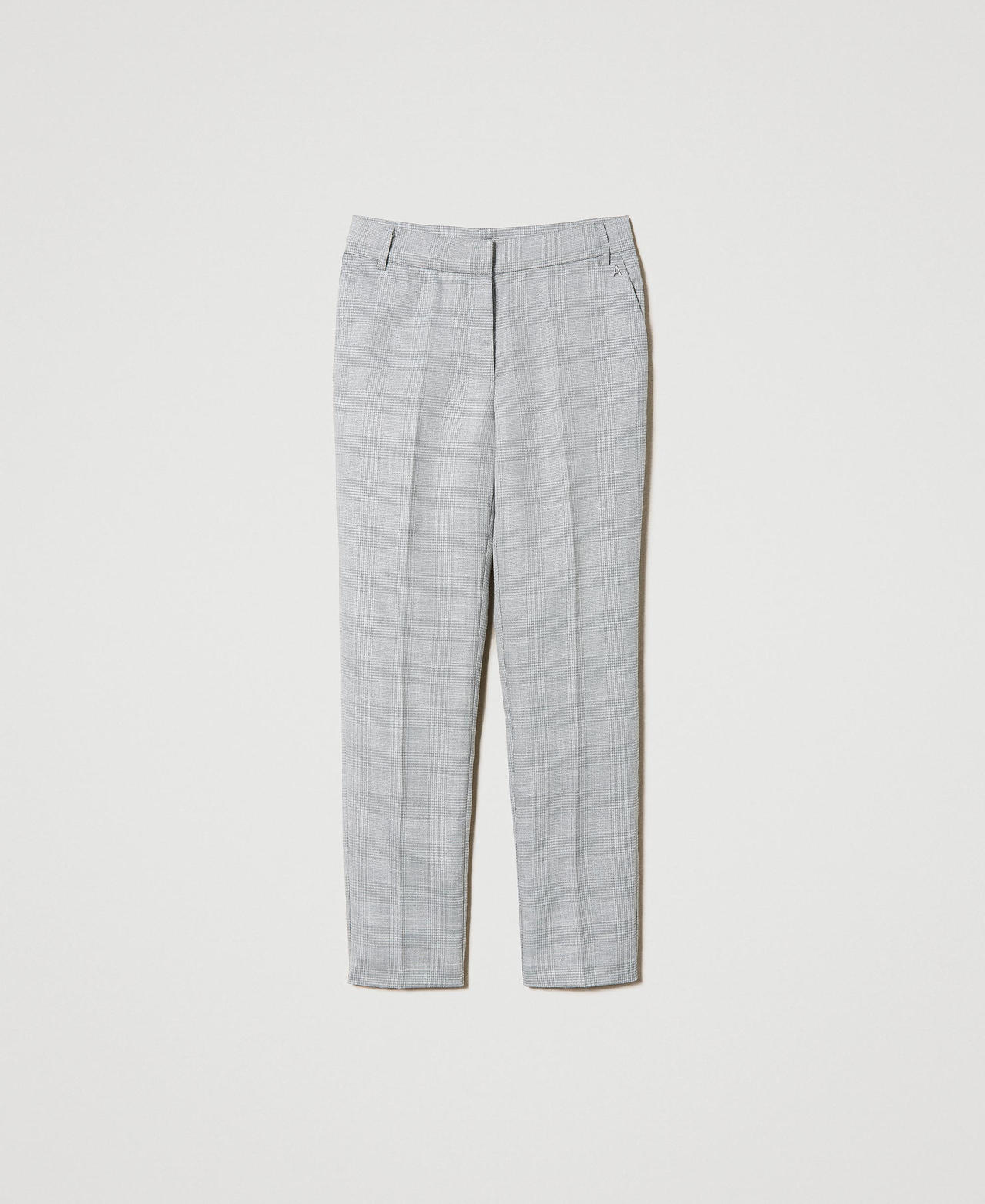 Zigarettenhose mit Prince-of-Wales-Muster