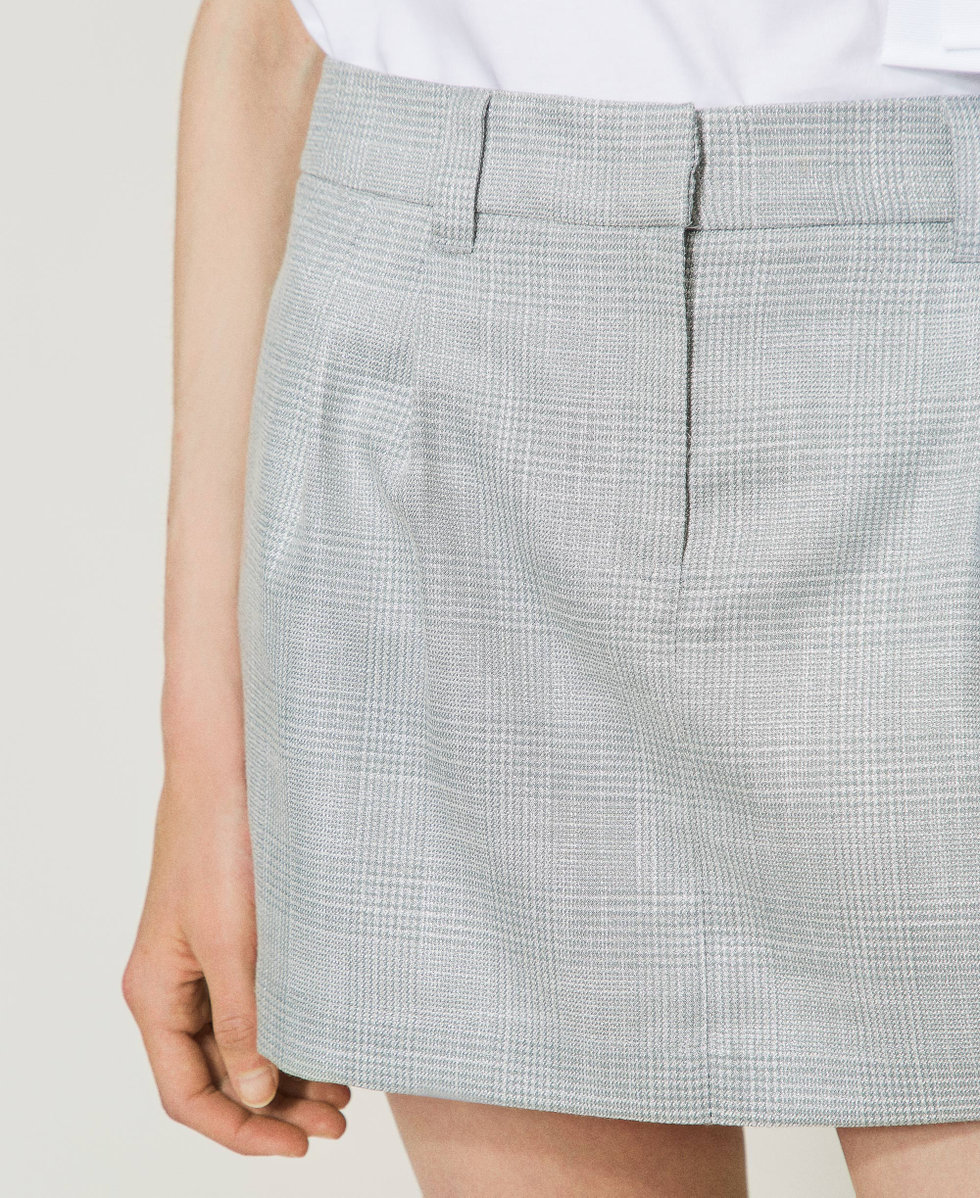 Glen plaid miniskirt