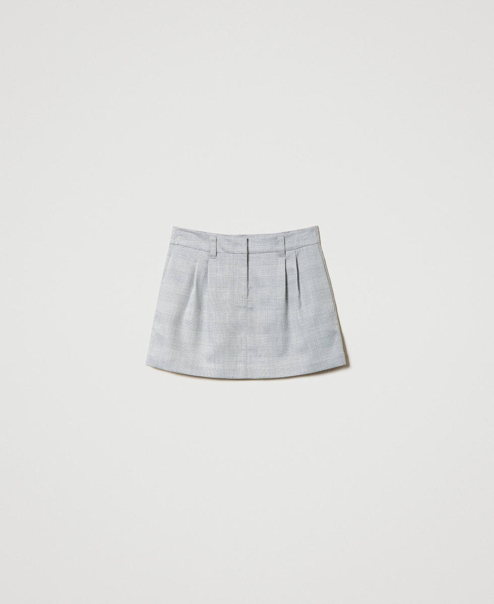 Glen plaid miniskirt
