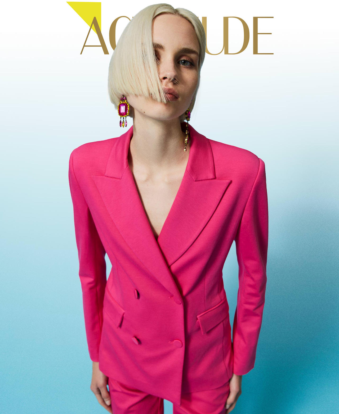 Fuschia womens blazer sale