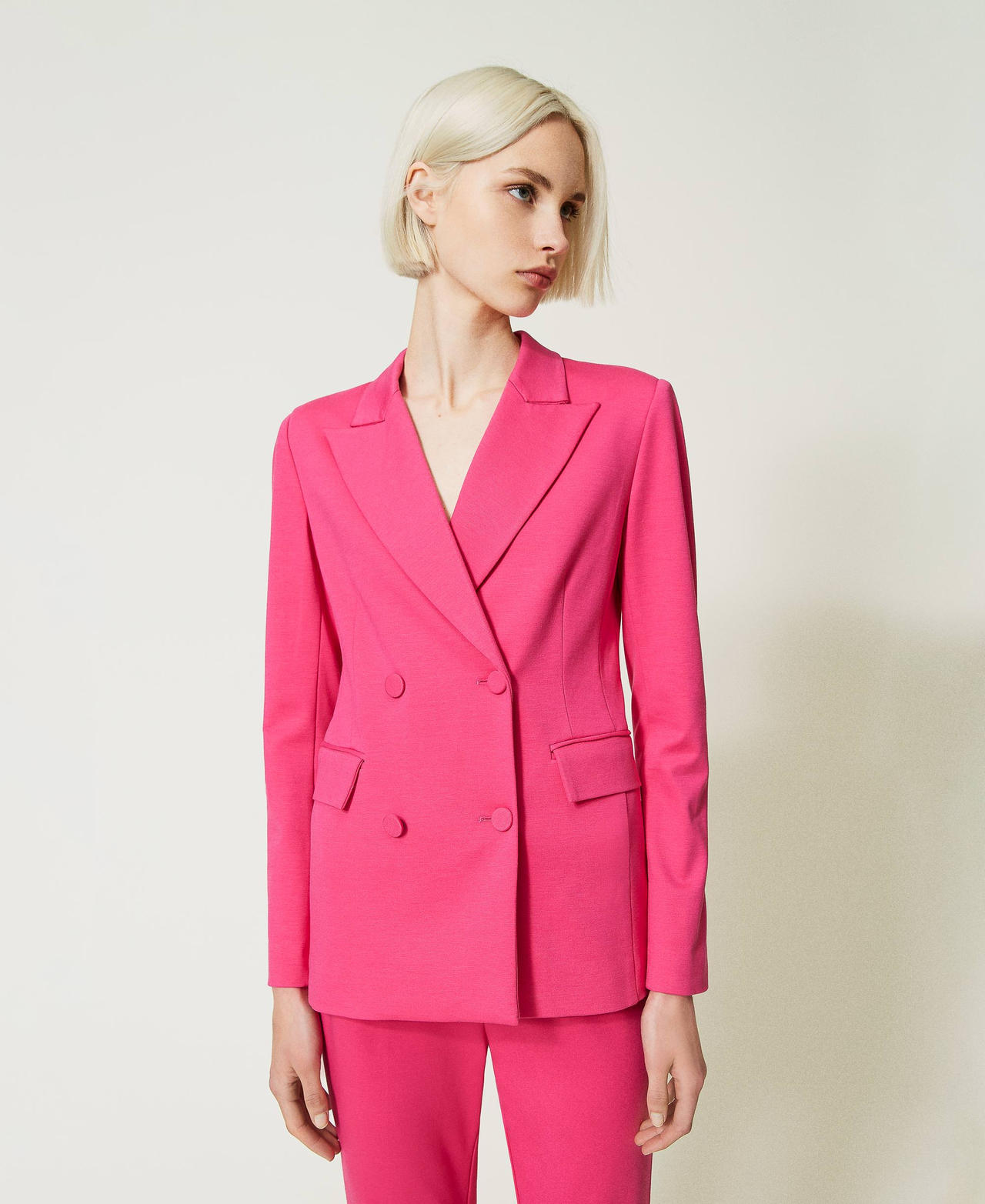 Blazer croisé Fuchsia Dahlia Femme 232AP2190-02