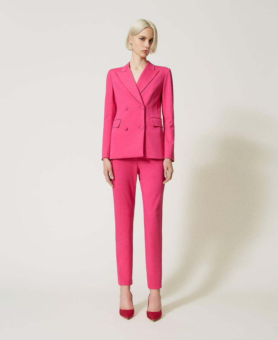 Giacca blazer doppiopetto Fuchsia Dahlia Donna 232AP2190-0T