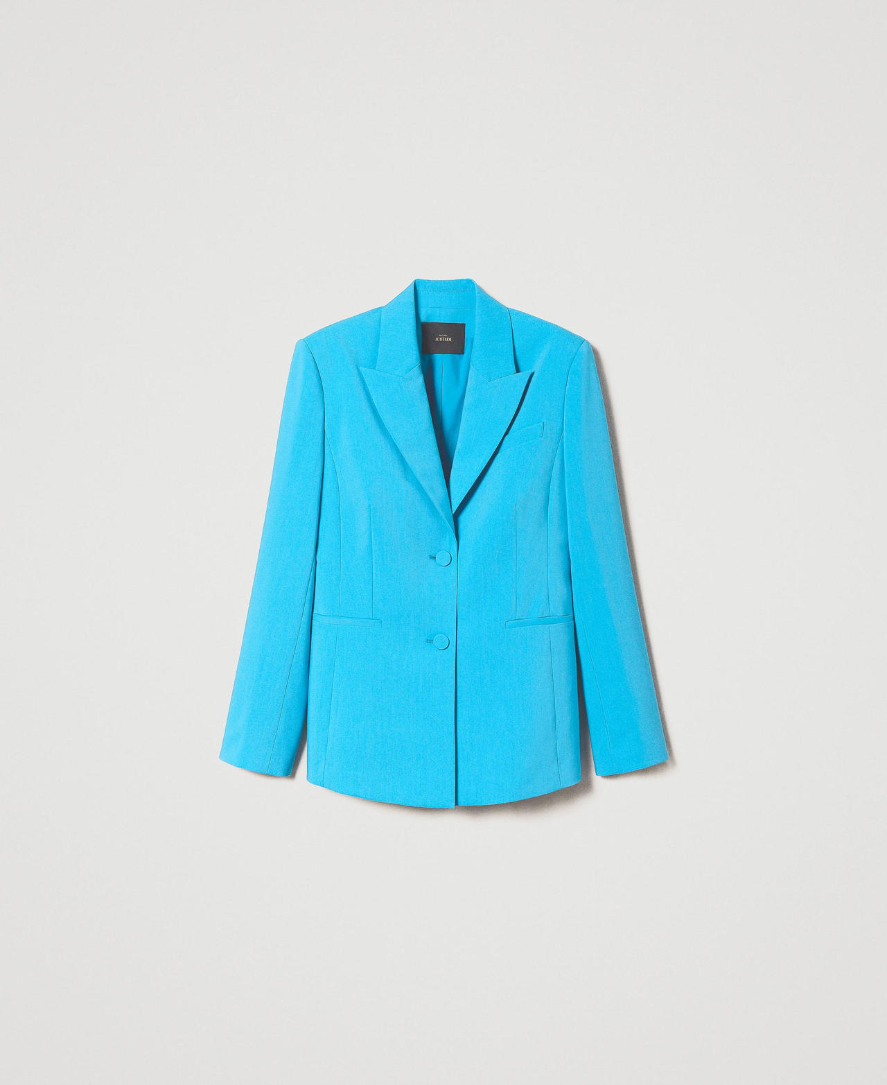 Technical fabric blazer Malibu Blue Woman 232AP2200_10772_0S