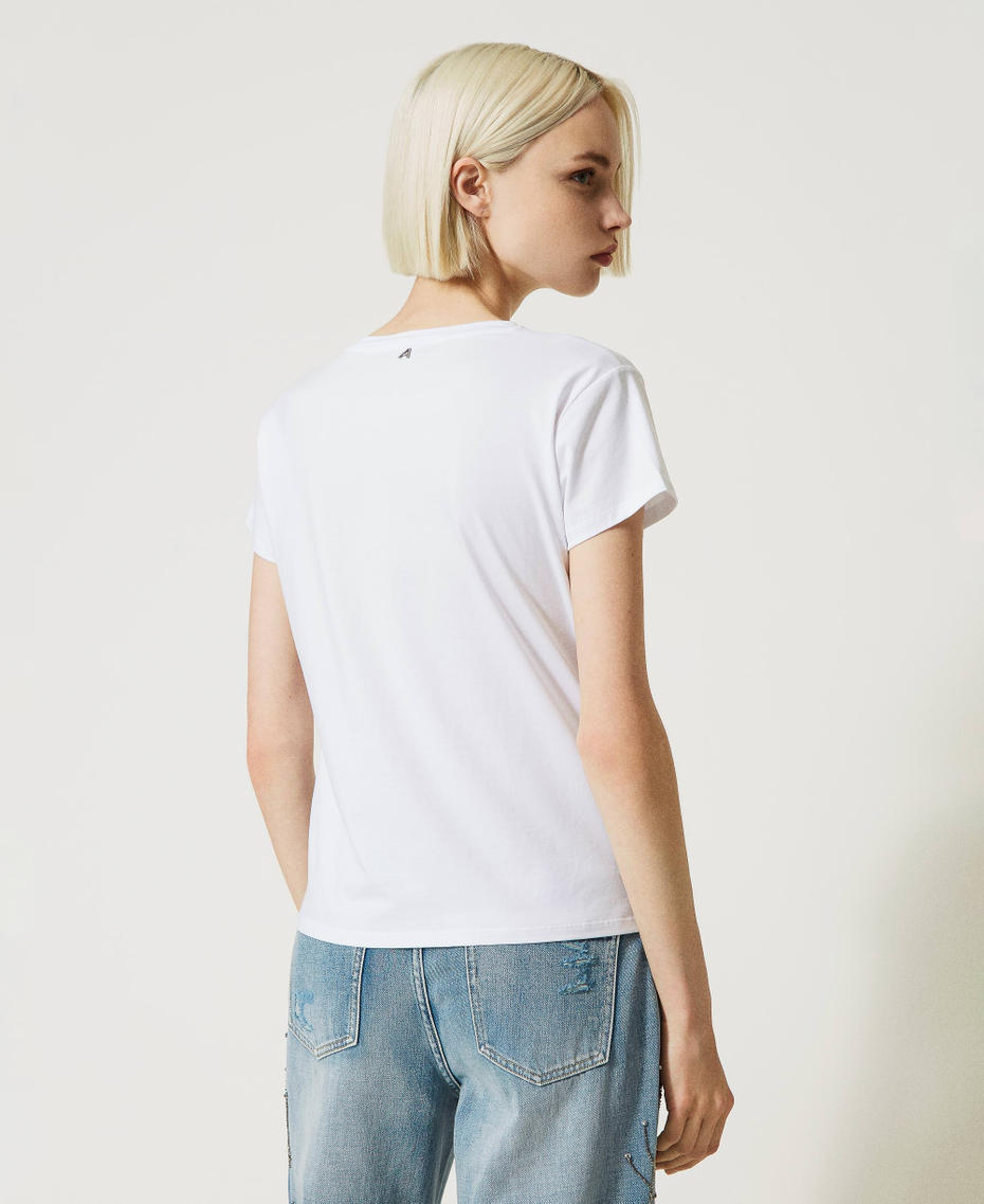 T-shirt avec broderie florale