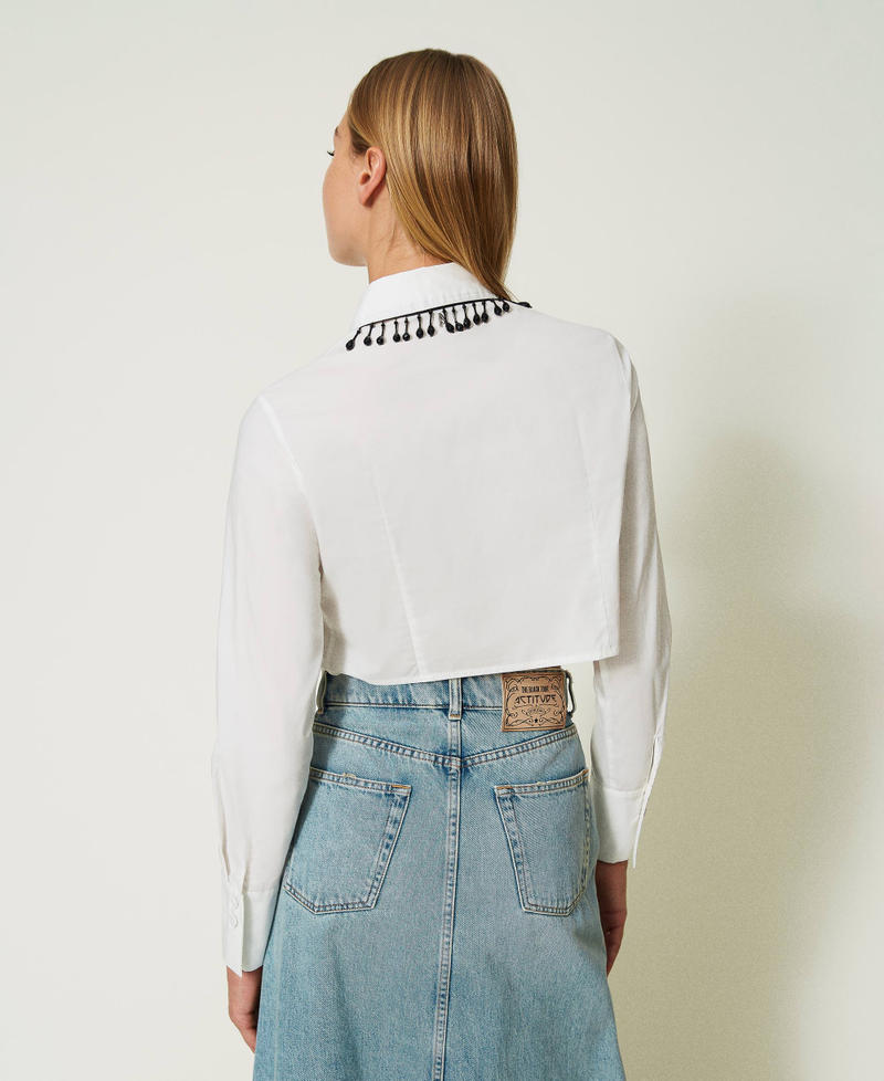 Cropped shirt with embroidered collar Lily Woman 232AP2280-04