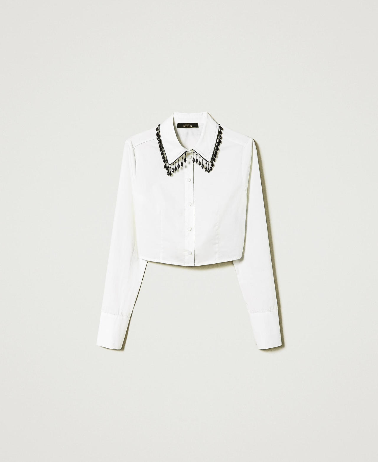 Cropped shirt with embroidered collar Lily Woman 232AP2280-0S