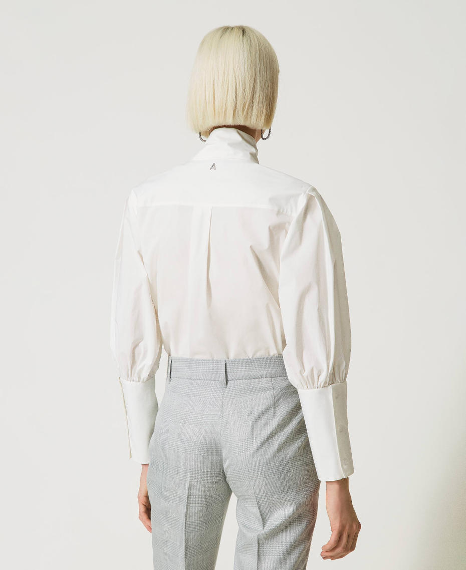 Camicia in popeline con fiocco