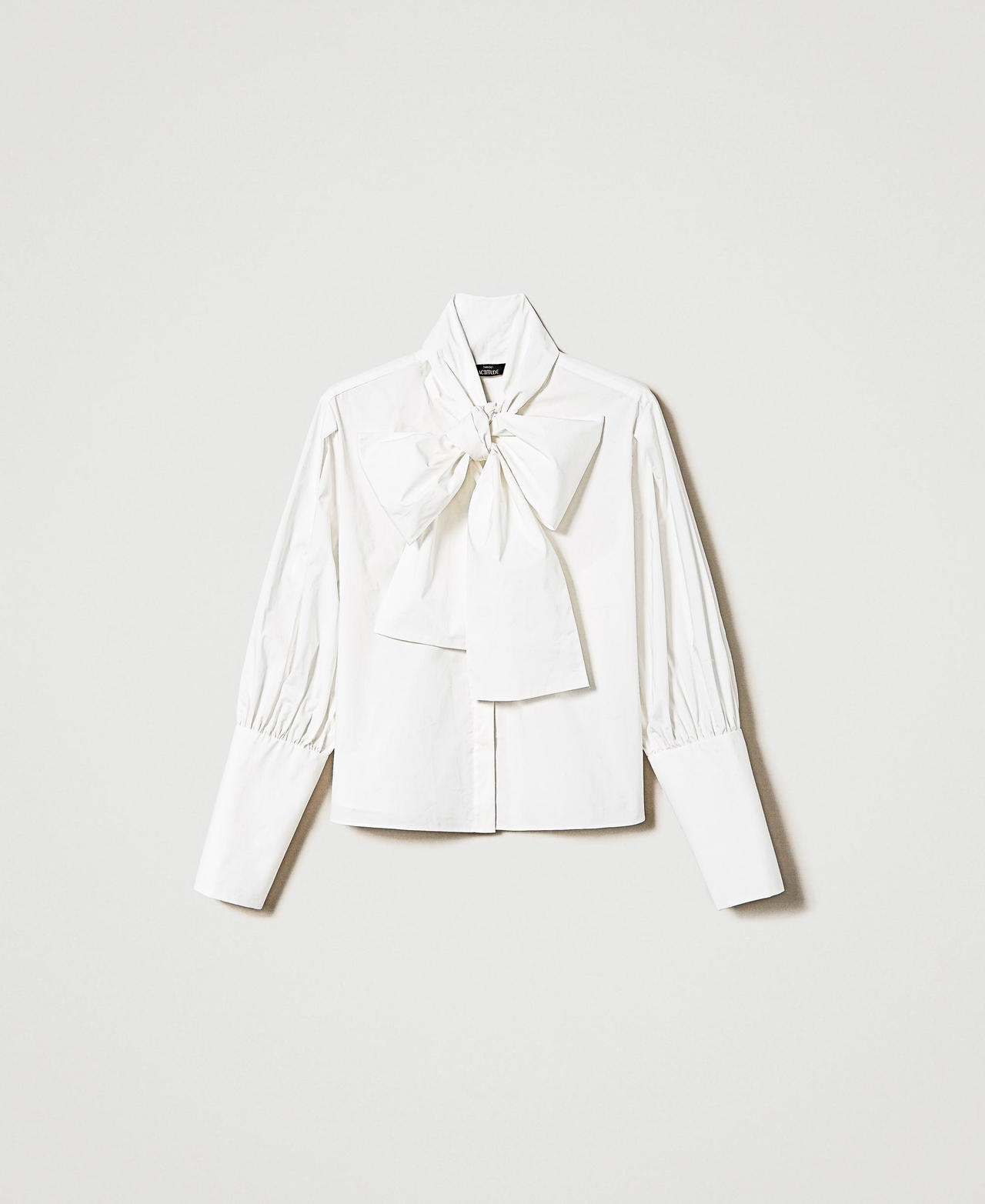 Chemise en popeline avec n&oelig;ud
