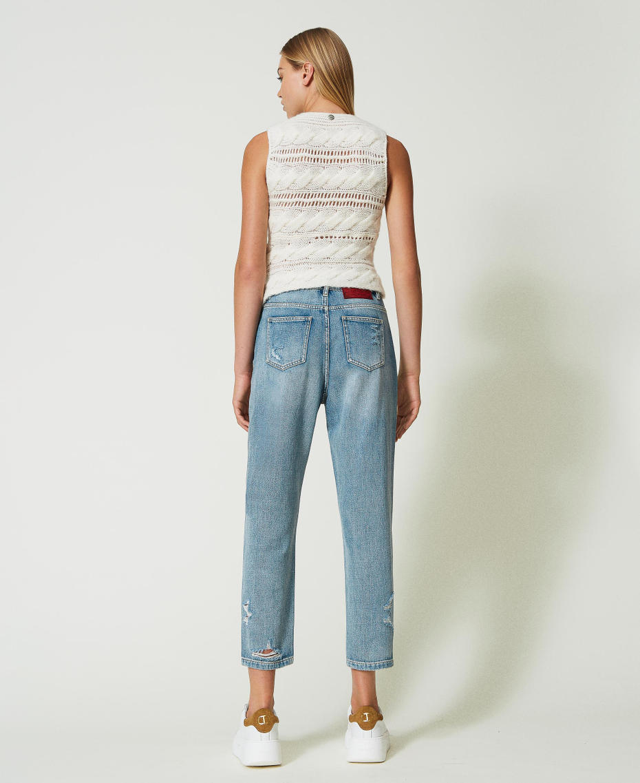 Jean barrel avec strass
