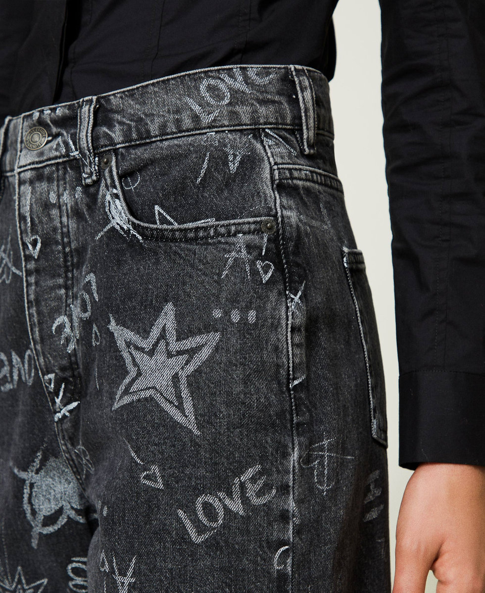 Jeans con graffiti discount