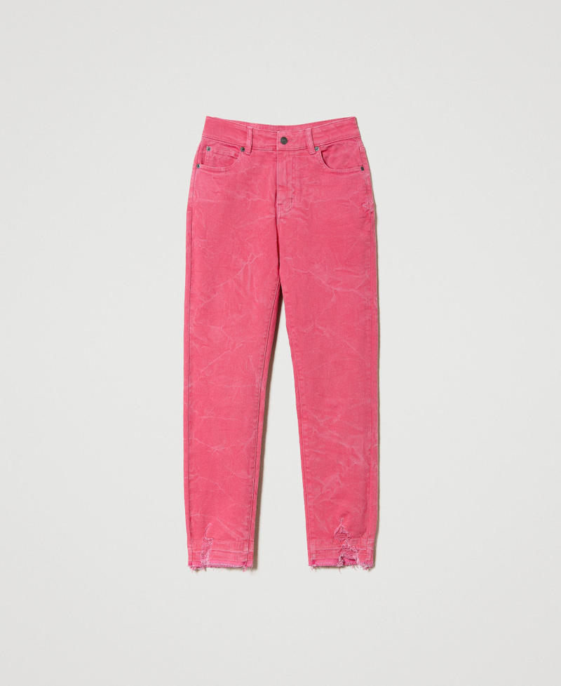 Pantalon en bull avec bas effiloché