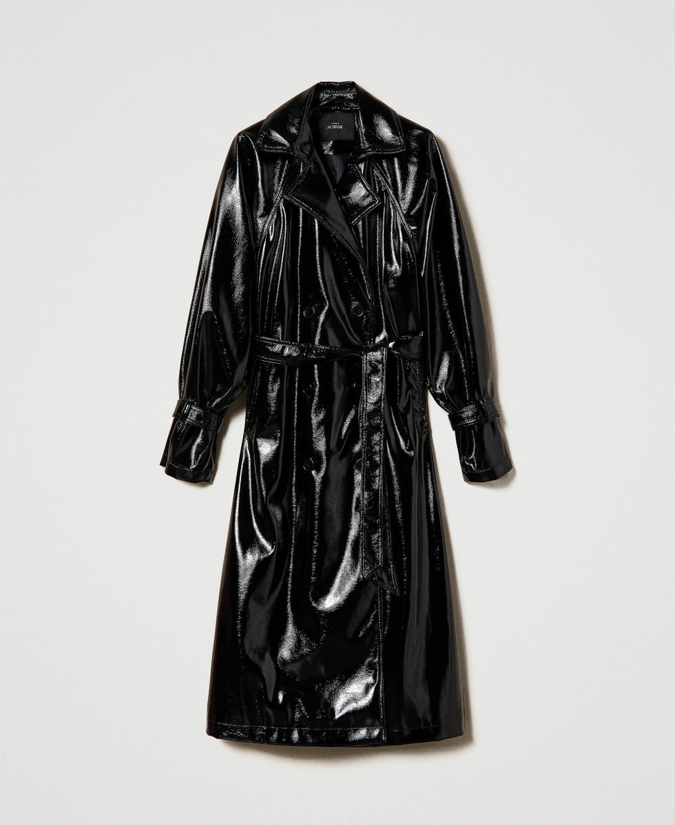 Trench en vinyle femme clearance