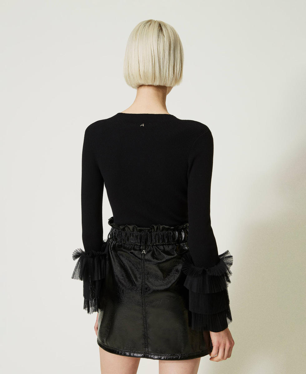 Vinyl miniskirt