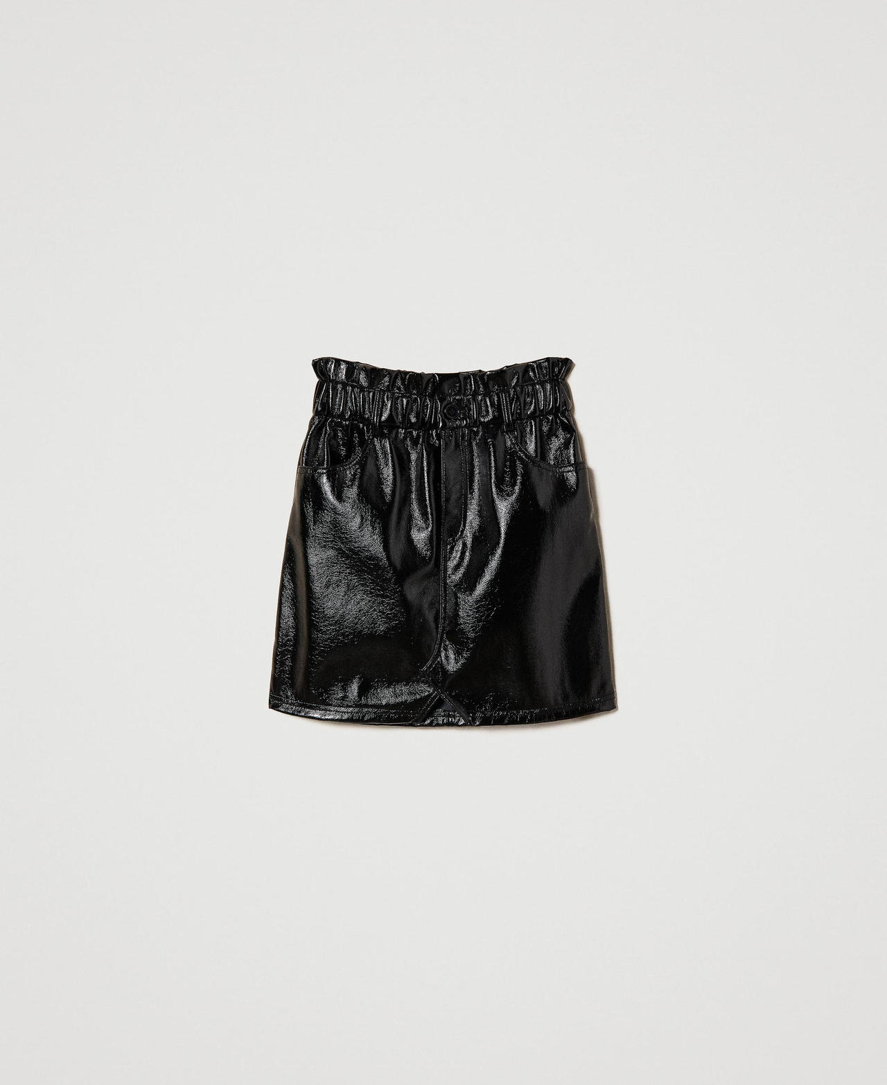 Vinyl miniskirt Black Woman 232AP2441-0S