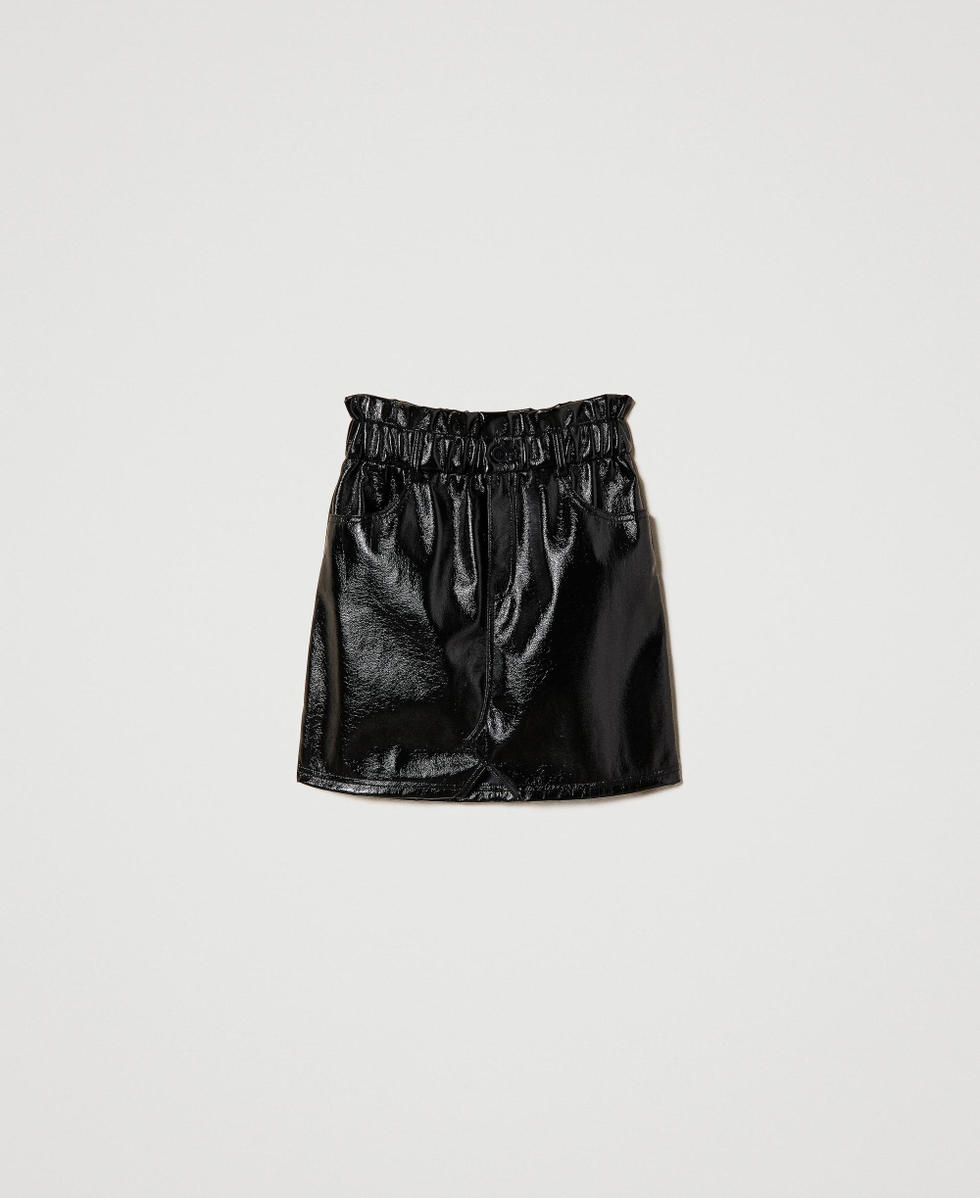 Jupe discount vinyle noir
