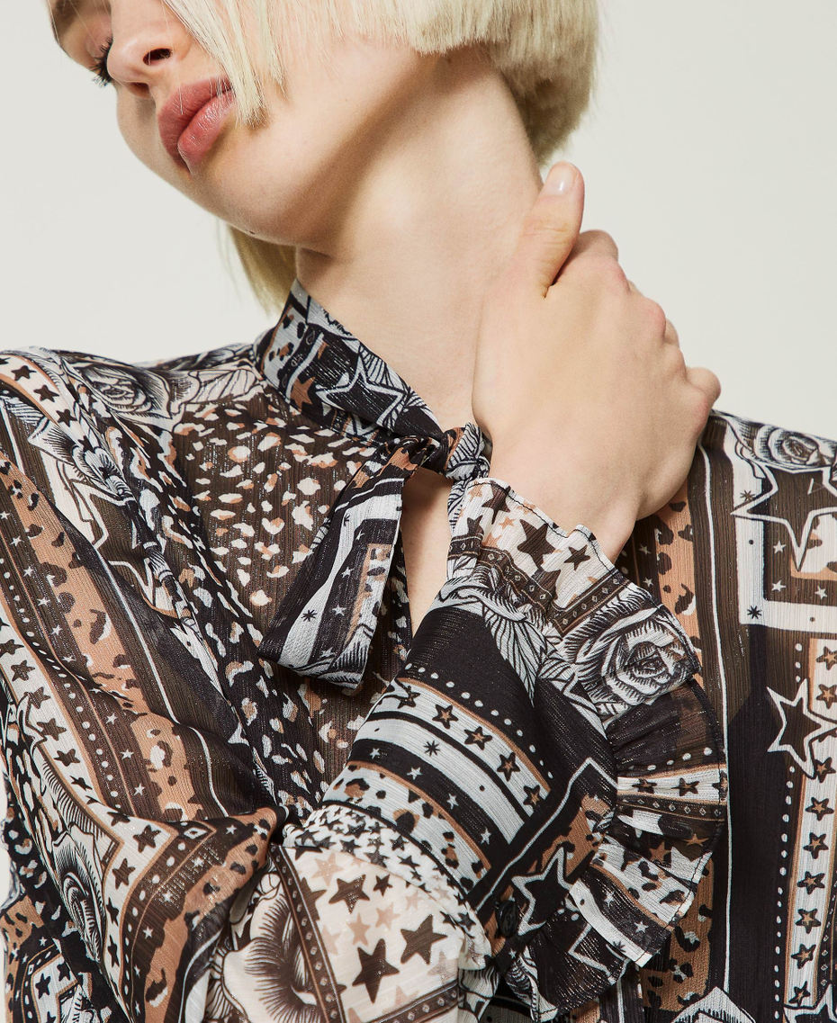 Blouse en crépon imprimé